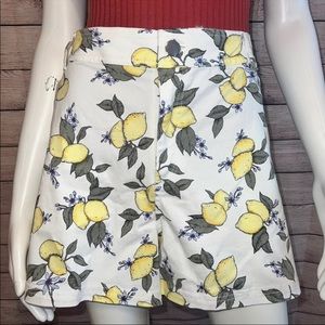 lemon print summer shorts